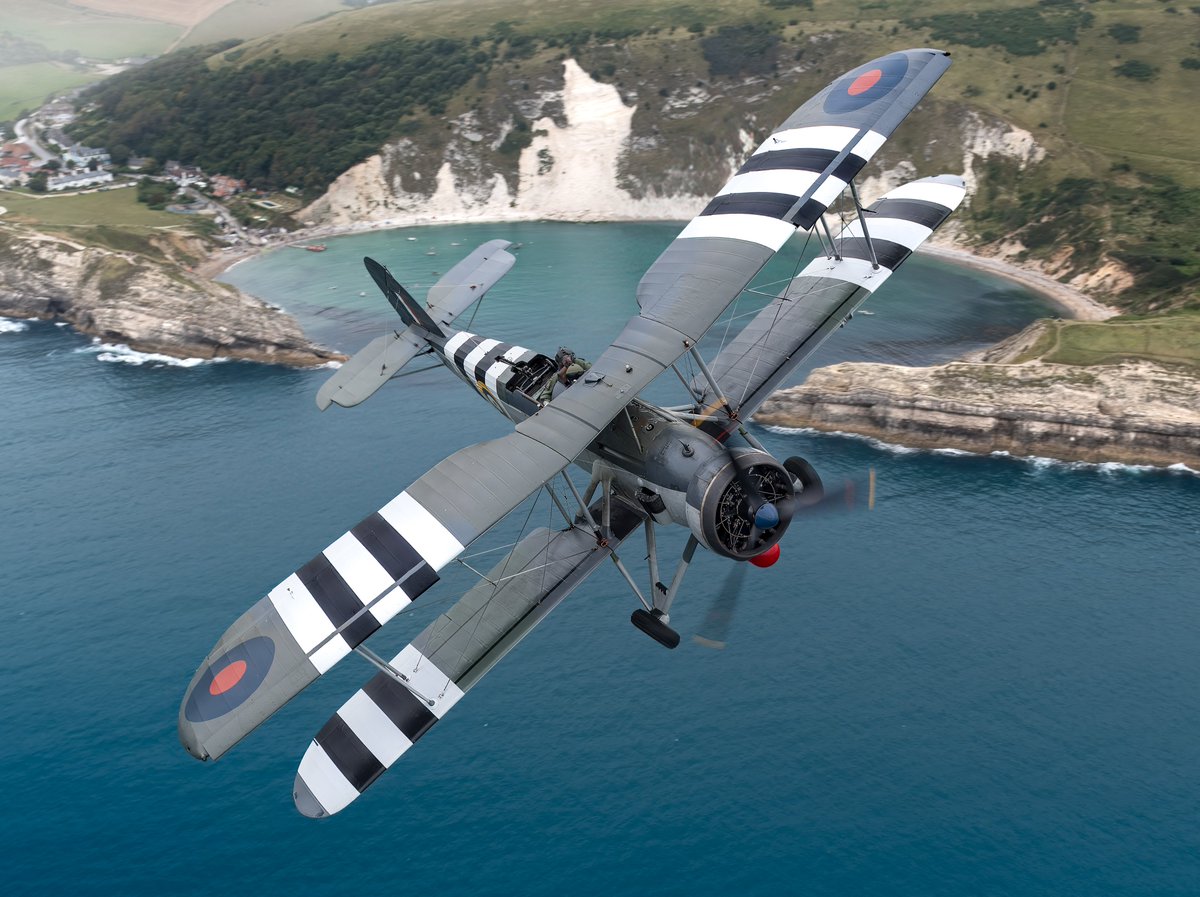 cosfordairshow's tweet photo. ⚓ Vintage bravery returns as the Swordfish showcases one of aviation’s most iconic wartime stories
#Cosford26 #Engineeringthefuture #RAF #Swordfish #NavyWings https://t.co/9MLI5ZzymL
