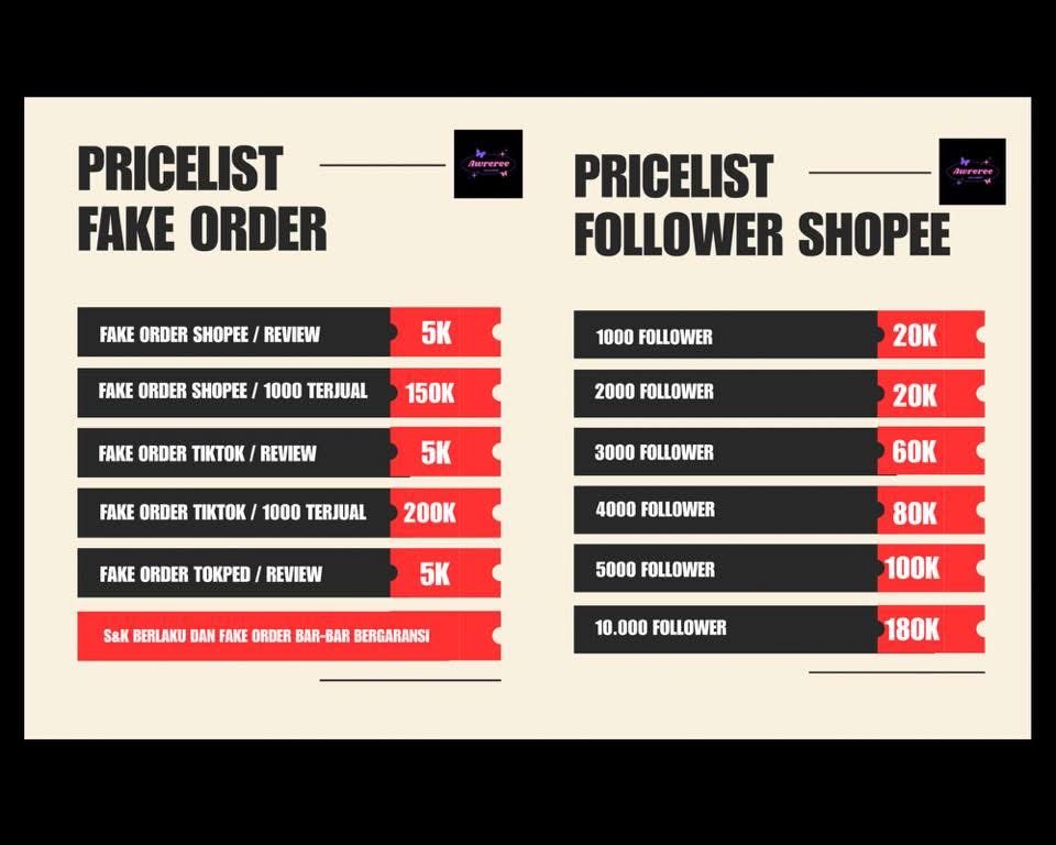 reniegmy's tweet photo. Open Jasa
Fake Order Shope
Fake Order Tiktok
Follower Shopee

Ribuan Terjual Shopee &amp; Tiktok

Minat/Tanya dulu boleh dm

088989397565

#jasafakeordershopee #jasafoshopee #followershopee #jasaratingshopee #jasafollowershopee https://t.co/7ao8QS7Jc0