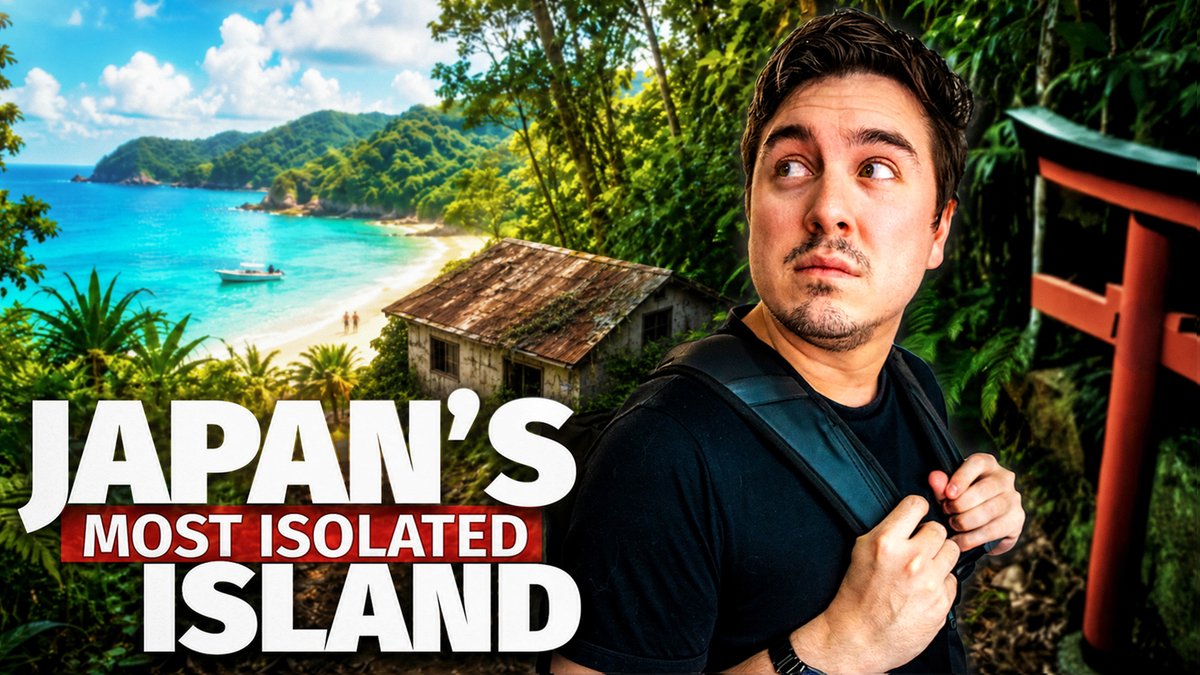 AbroadInJapan's tweet photo. (*NEW Video*) I Escaped to Japan's Most Remote Island for 72 Hours 🇯🇵 

2,000km south of Tokyo lies Hatoma, a remote island of 65 inhabitants, where the goats outnumber the humans. 

We set off to meet the locals and get a sense of what life is like living at the absolute edge of Japan.  

🍿 OUT now on Abroad in Japan