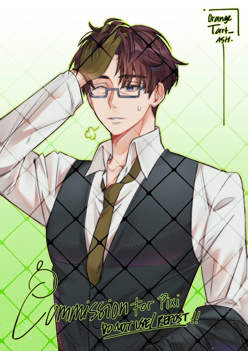 OrangeTart_'s tweet photo. #VGenComm for pixi, thank you so much! 👔 https://t.co/cHOloGwkYx