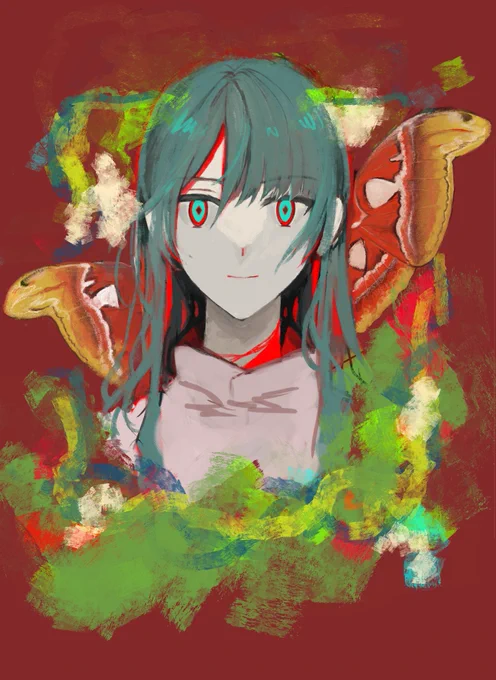 昔の自分の描いた絵のメイキング出てきた 好きだな