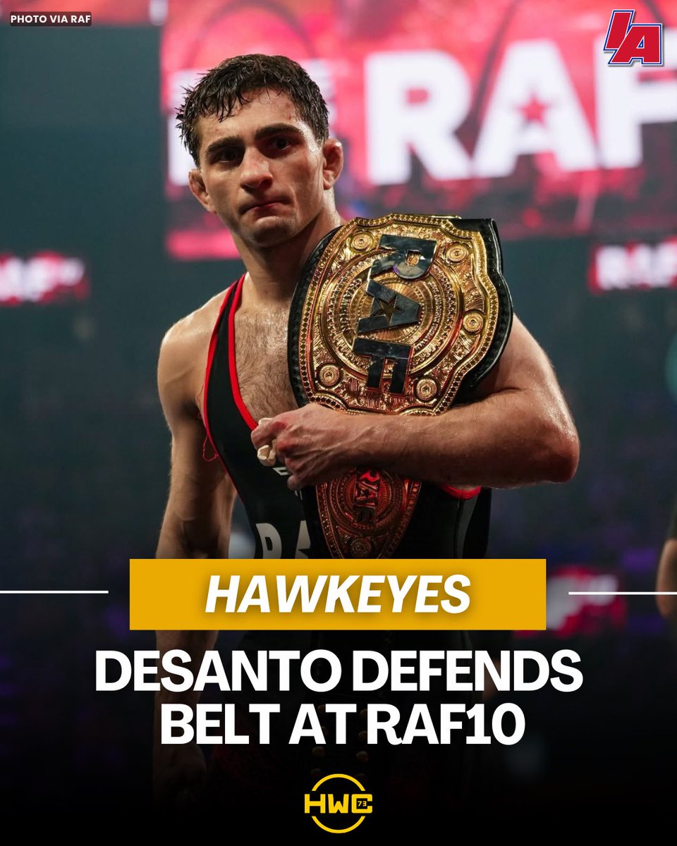 rossbchek's tweet photo. Austin DeSanto won 2-1 over Reineri Ortega to defend his Bantamweight belt at #RAF10
📷 @RAFWrestlingUSA https://t.co/G5pUvAmfjb