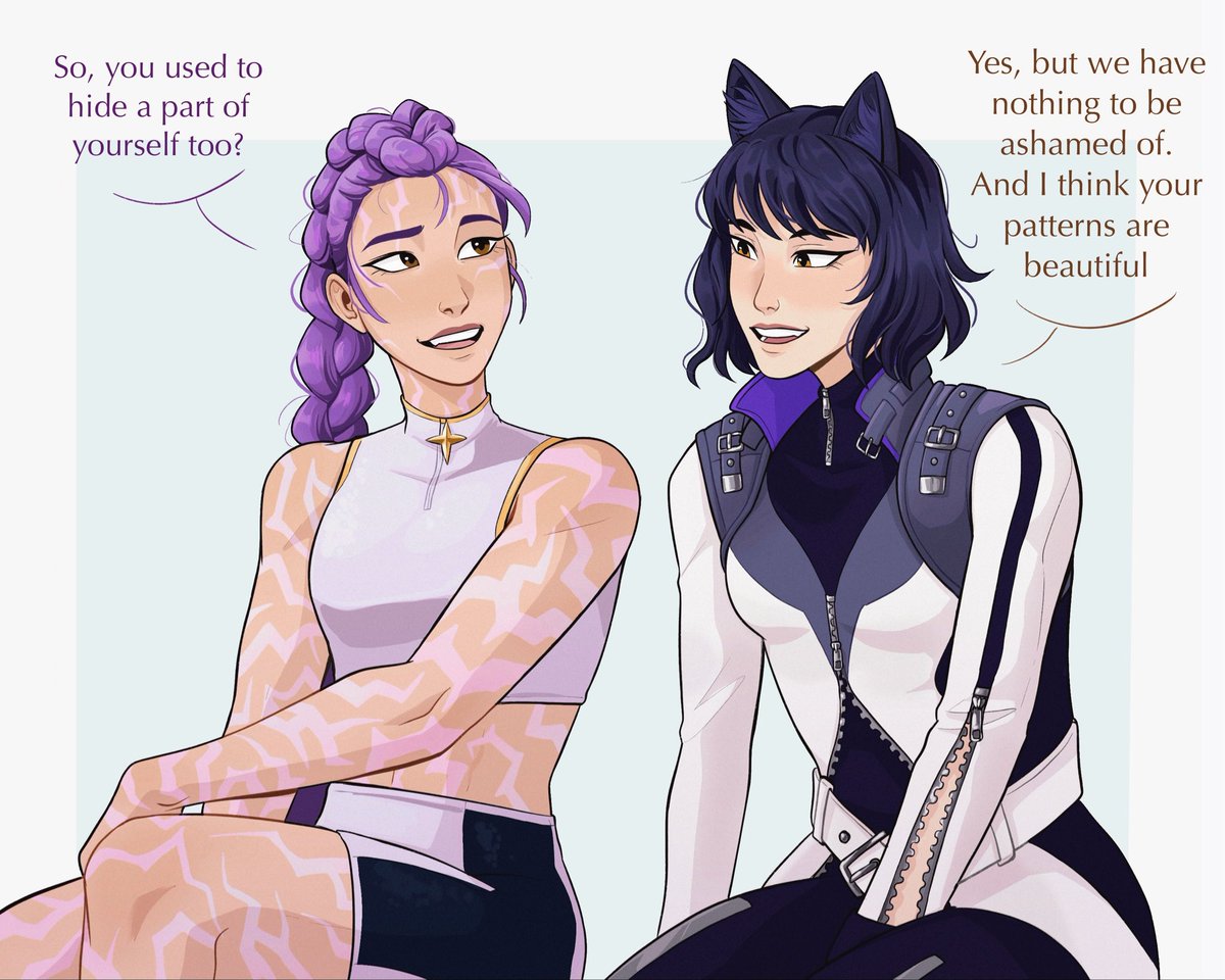 stone_kyul's tweet photo. Rumi &amp; Blake art commissioned from @Kinschi_draws !!!

I love them so much my girls 🥺 thank you to Kins for bringing this idea to life seriously such an amazing artist https://t.co/jLMokkS91V