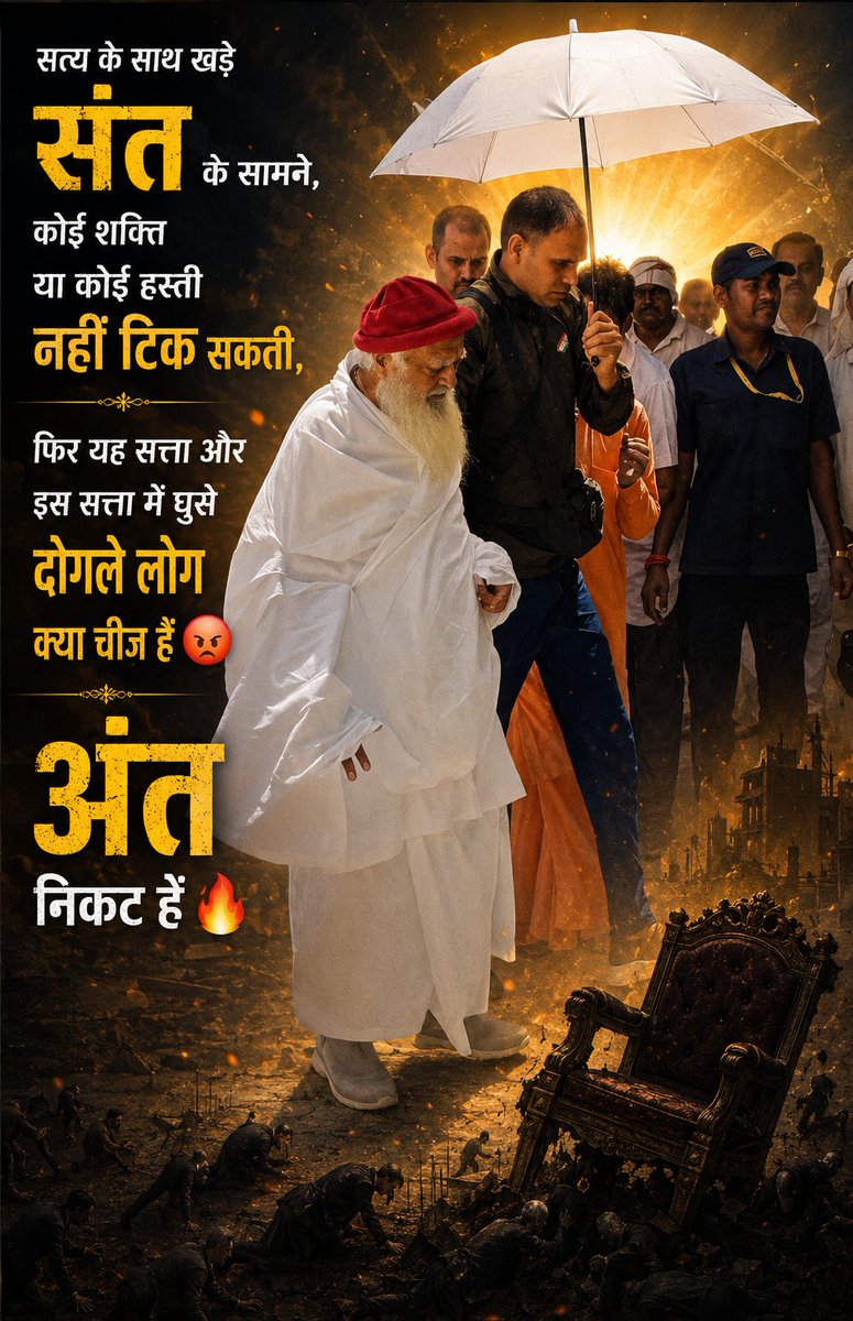 chhayameena75's tweet photo. सत्य के साथ खड़े संत के सामने,कोई शक्ति या कोई हस्ति नहीं टिक सकती,
फिर यह सत्ता और इस सत्ता में घूसे दोगले लोग क्या चीज़ हैं😠
अंत निकट हैं 🔥
#SantShriAsharamjiBapu https://t.co/vjY6sp89Wu