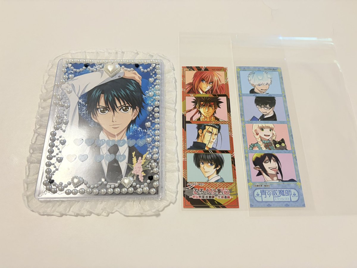 echizen_me_ryo's tweet photo. 【交換 譲渡】ジャンプSQフェア ジャンプショップ  購入特典 特製キャラクター ステッカー

譲: るろうに剣心 青の祓魔師
求: 新テニスの王子様 or 300円 (＋送料)

＊郵送または都内お手渡し(要相談)

お気軽にお声がけください。
よろしくお願いいたします。 https://t.co/e4MNVuHeZL