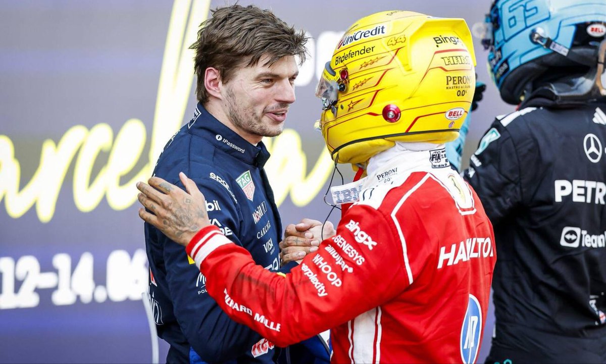 verstappenews's tweet photo. Max on Hamilton: "It was a beautiful moment. I think he went pretty quick today from what I saw. It's very special, even if you've already won so many races, to win with your new team, it's very special." https://t.co/6dAWs1TrSy