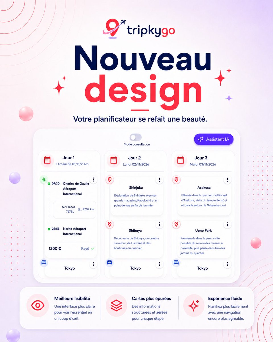 tripkygo's tweet photo. tripkygo v3 est en ligne 🚀

https://t.co/FPjuSFmBuP

#tripkygo #itineraire #voyage #planificateur https://t.co/T547rsiJR9