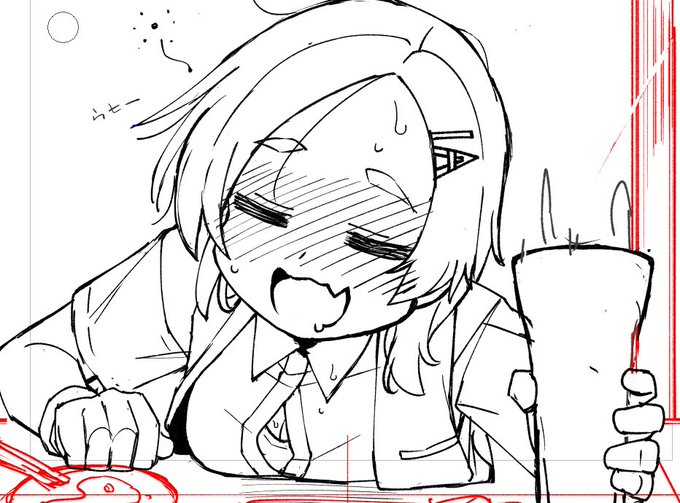 夏コミをせっせと描いてます^q^ ヨってる黒さんラフ