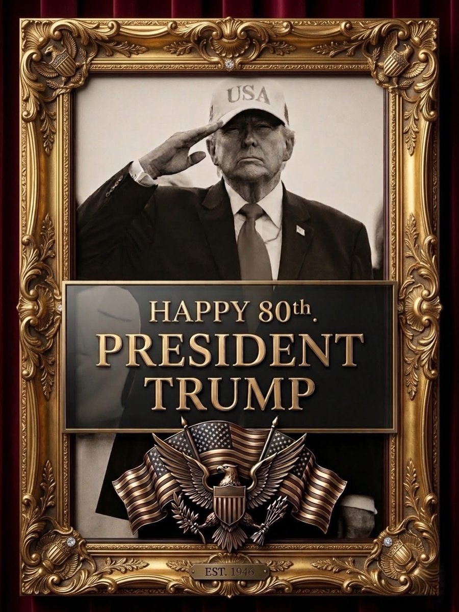 RhodaPastor's tweet photo. Happy 80th birthday Mr President @realDonaldTrump, No 45 &amp; 47th President of the United State of America. I pray for more strength, grace, and good health upon your life, with long useful life and very many more years of happy returns, in the name of Jesus Christ.Amen! https://t.co/cE3ugRyJ03