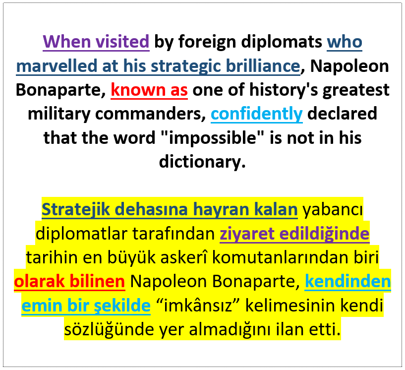 seyfihoca's tweet photo. Napoleon declared Nothing Impossible before admiring diplomats #yds #yökdil #eyds #ydt