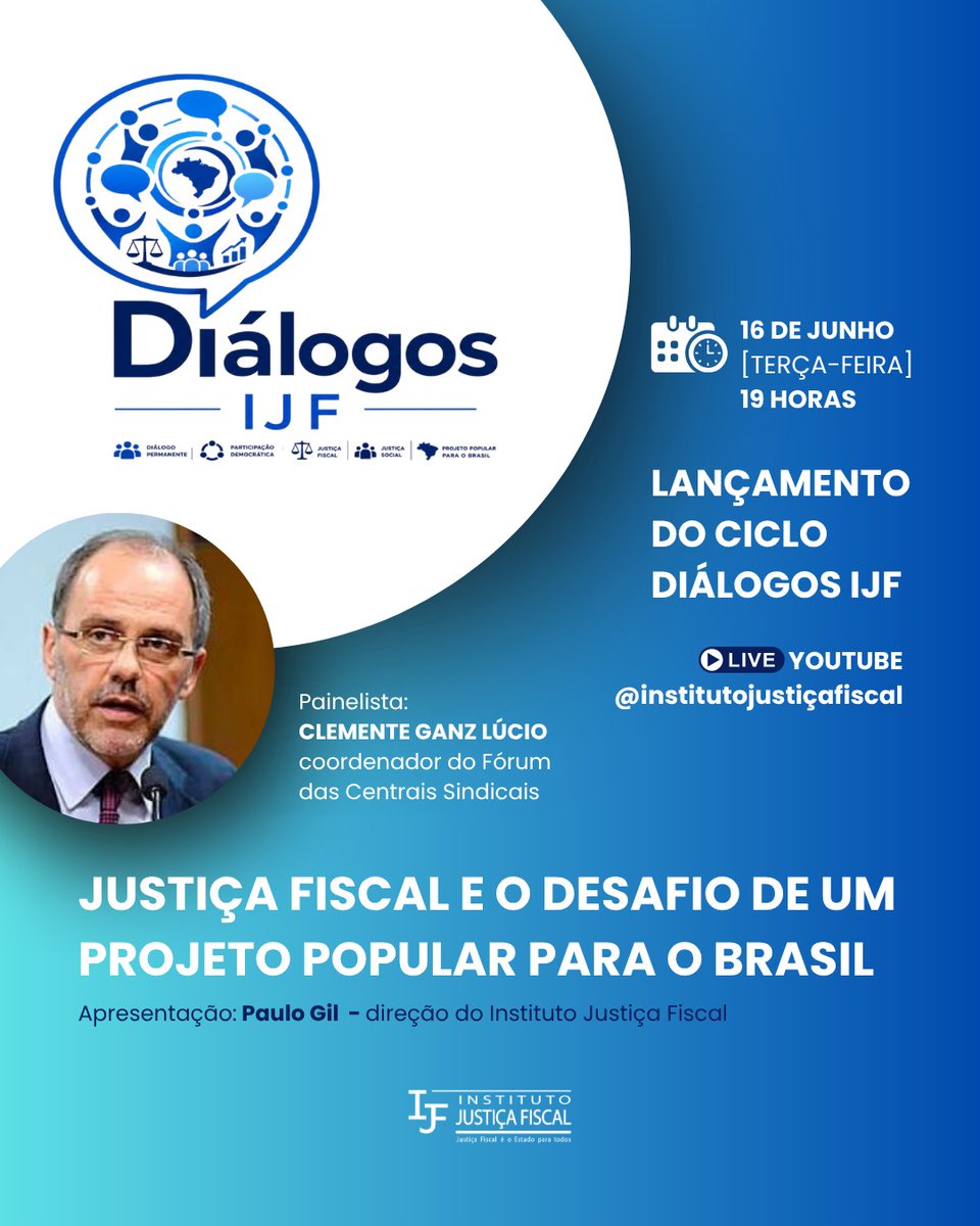 GanzLucio's tweet photo. Live na terça-feira, 16 de junho, às 19h
Justiça fiscal e o desafio de um projeto popular para o Brasil https://t.co/kEpbjXUOnI
