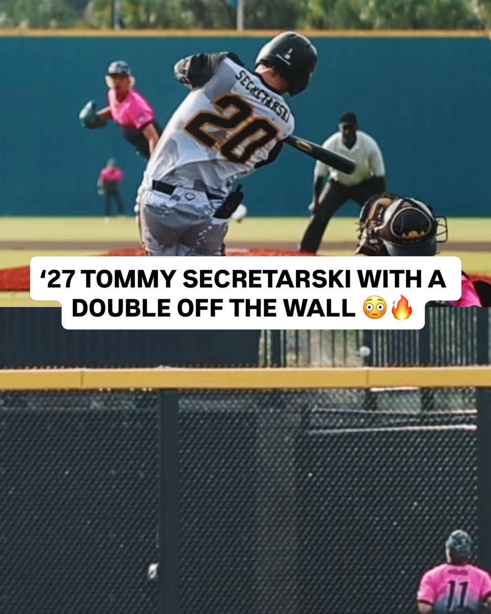 _thedirtbags's tweet photo. ’27 Tommy Secretarski barrels one off the wall for a double at Coastal Carolina 🔥☠️

@secretarsk46700 // @trey_daly https://t.co/8RVo7o1i1Y