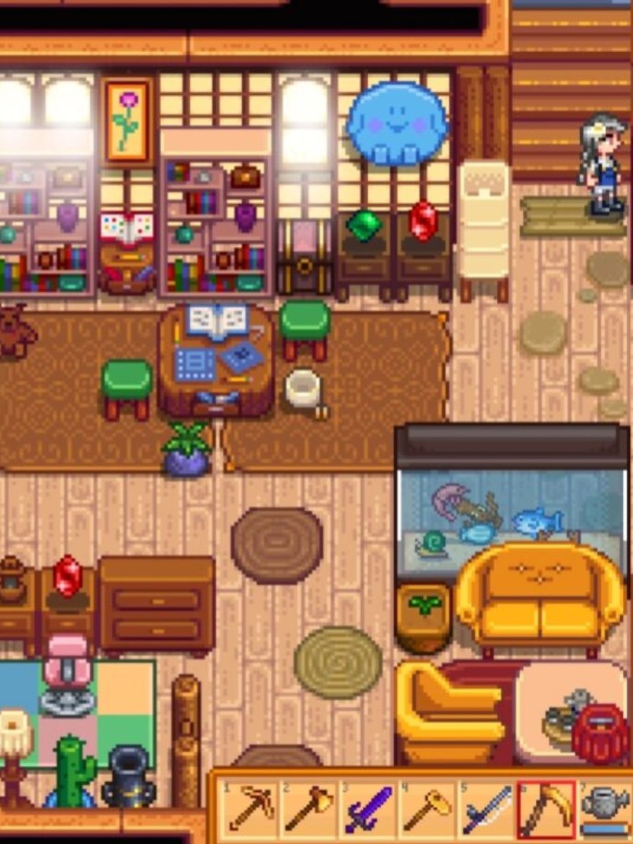 OTTOBASIL's tweet photo. Just checked in my cozy tavern in Stardew Valley!  Fresh brewed apple cider waiting for villagers to drop by tonight. #StardewValley #Gaming日常 https://t.co/PLXtxORBSY