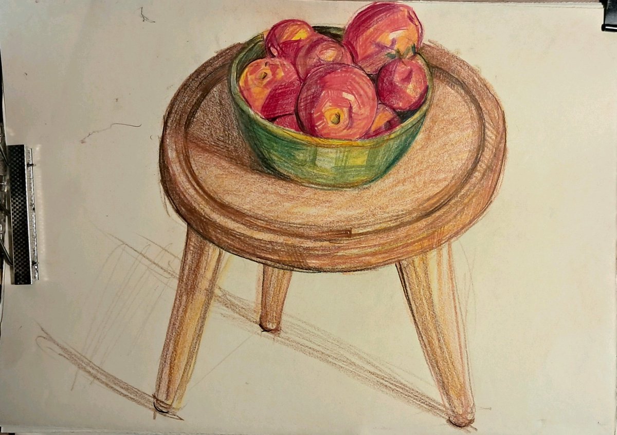 RazDragonBorn's tweet photo. همیشه فکر می‌کردم طبیعت بیجان کشیدن مخصوص ترم اول دوم دانشگاهه

Anyway
Colored Pencil drawing - tomatoes 🍅 https://t.co/1eZWuORvhz