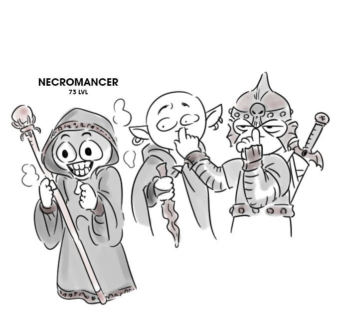 KsaanSeth's tweet photo. Dungeon and Dreamboats. 
Taking a Necromancer into a party that was going to go into the Lich's Dungeon was a big mistake.
#oc #nsfwart https://t.co/6frxOCpIhO