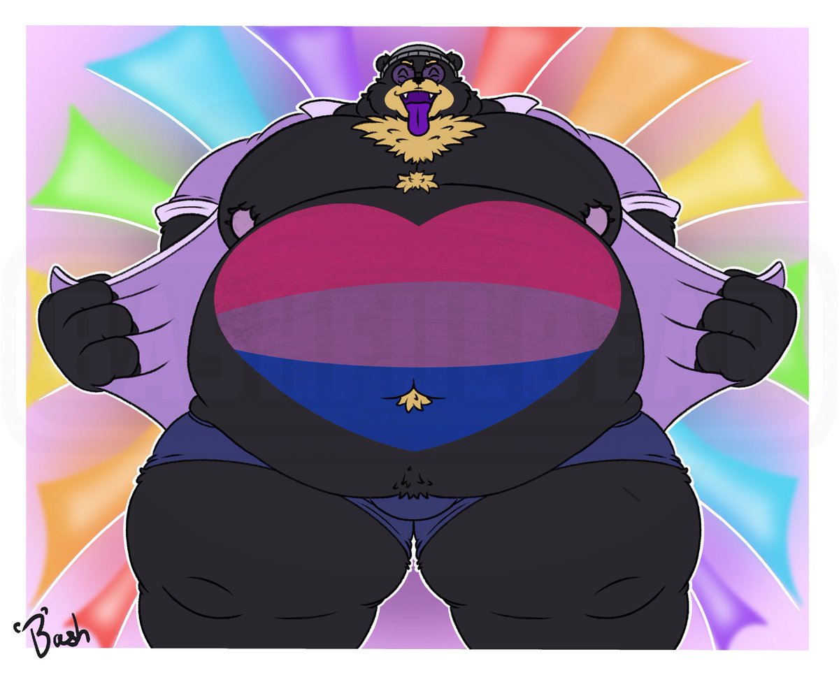 BashfulBearArts's tweet photo. “Big Pride of 2026”

Happy Pride Month everyone!! Love everyone and be safe out there you beautiful people ^^

#chubby #belly #bear https://t.co/64Qc9IRXA9