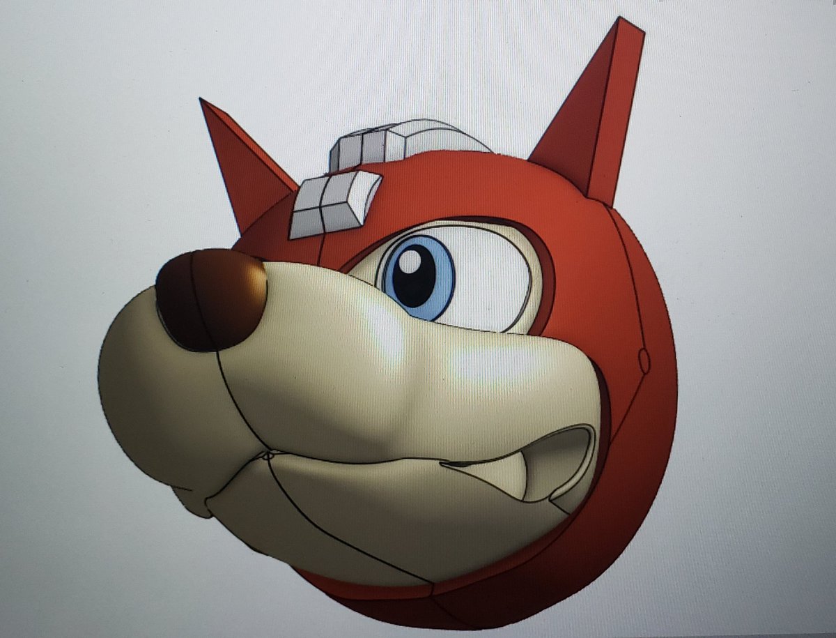 chilingkuok's tweet photo. 似てますでしょうか…？ まだまだ微調整の余地がありそうですが、一体何が物足りないのかな？
『ロックマン8』のラッシュを具現化中。
 Starting to see the character come alive. Does it look close? Still feels like it needs some micro-adjustments... What am I missing? https://t.co/CRCCuI3EGo