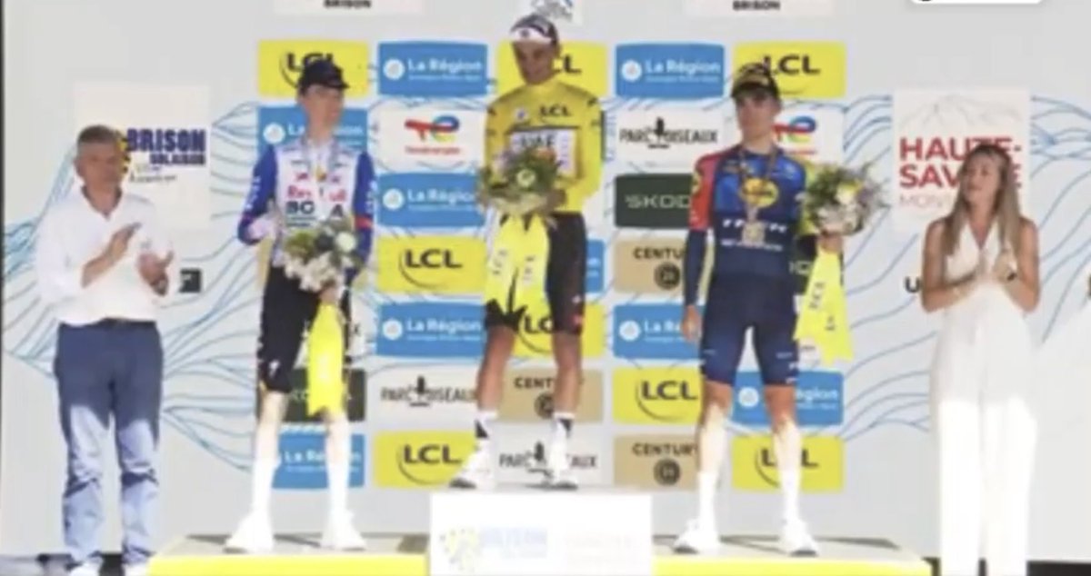 Cycling_Kingdom's tweet photo. ☝️ The Podium!
🇫🇷 Tour Auvergne Rhone Alpes 2026 Stage 8️⃣
🗓️ Sunday, June 14th
🚩 #Beaufort
🏁 #PlateaudeSolaison #Brison
📏 120, 1 km
⛰️ 3.860m elevation gain
#TourAuvergneRhoneAlpes #Auvergne #Rhone #Alpes #DauphinéLibéré #Dauphine #CriteriumduDauphine #France https://t.co/fIiLQdhmP0