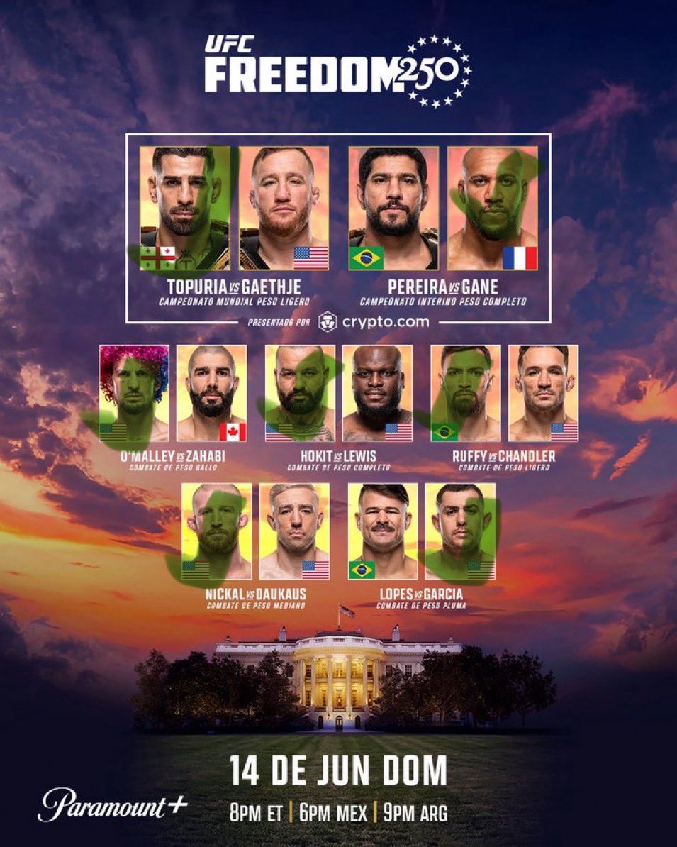 JetsSuck510's tweet photo. #UFCWhiteHouse picks
Love Gaethje but I’d be floored if Ilia doesn’t demolish him. Hate to pick against Pereira again but think he’s gonna struggle a bit with all the extra weight. Gane has some grappling upside n can hang on the feet. Won’t be surprised if pereira slumps him tho https://t.co/77fsGHb4SI