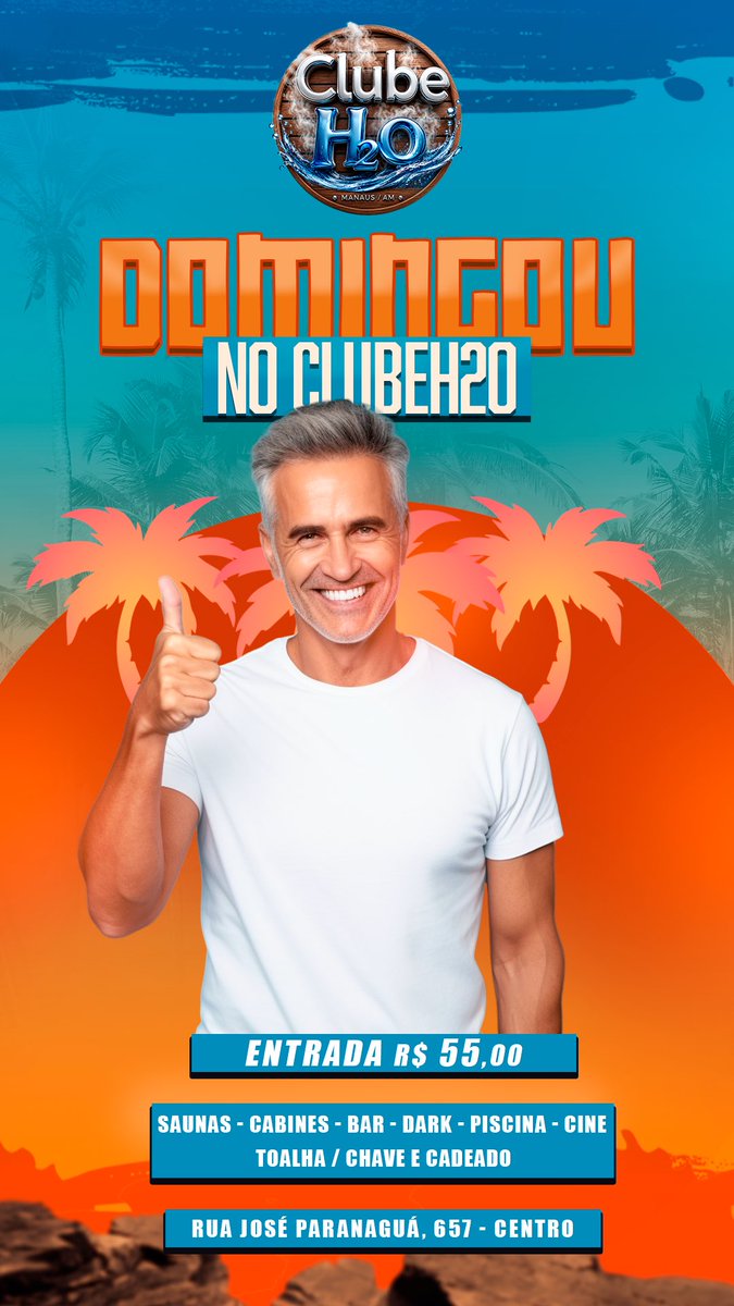 ClubeH2o's tweet photo. Domingou do jeito certo 😎💦 
das 17h às 21h

Bora pro Clube H2O!
Piscina, música boa, galera animada e aquele clima perfeito pra fechar o fim de semana 🍹🎶

Hoje é dia de relaxar e aproveitar 🔥
.
.
#manaus #instagay #gay #reels https://t.co/Dx75fT7DI0