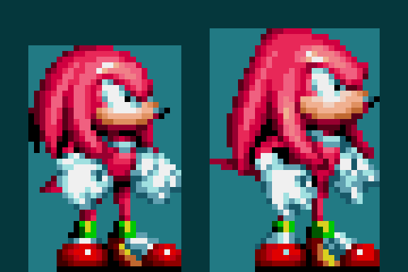 BumperTop's tweet photo. mania knuckles resprite https://t.co/1tBTEw1bFk