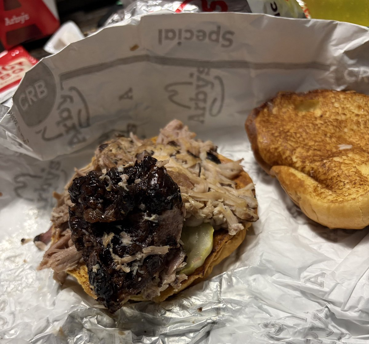 dablair74's tweet photo. @ArbysCares my local Arby’s normally knocks it out of the park, but stuff like this makes me not want to go back for a while. I know it’s tough times, but this is just unappetizing. https://t.co/Moi63vqOLR