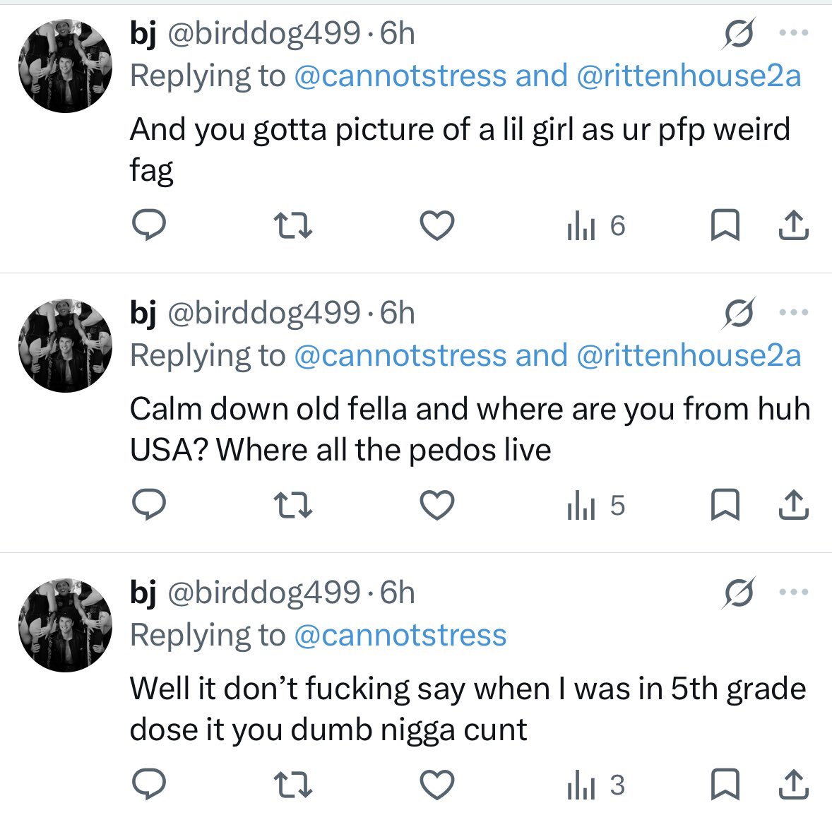 cannotstress's tweet photo. @birddog499 lol you got so mad you left three comments. 

Chill out, Crocodile Dundee. Go throw a shrimp on the barbie — and try not to think about touching kids for a little  while, you thick antipodean pedo https://t.co/ZTKxjOjPyY