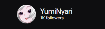 ItsFlubbie's tweet photo. This beautiful gem who also happens to be one of my favorite friends (and streamers) just hit 1k on Twitch and I'm so proud of her! Congrats @YumiNyari you are amazing! https://t.co/q0wDPExP7V