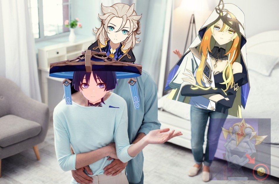 CeofEinova's tweet photo. Rhinedottir's beef with Hroptatyr is so much funnier when you realize that Albedo, her perfect creation, is constantly hanging out with Wanderer, a puppet created using Hroptatyr's techniques https://t.co/c09GsslDfq