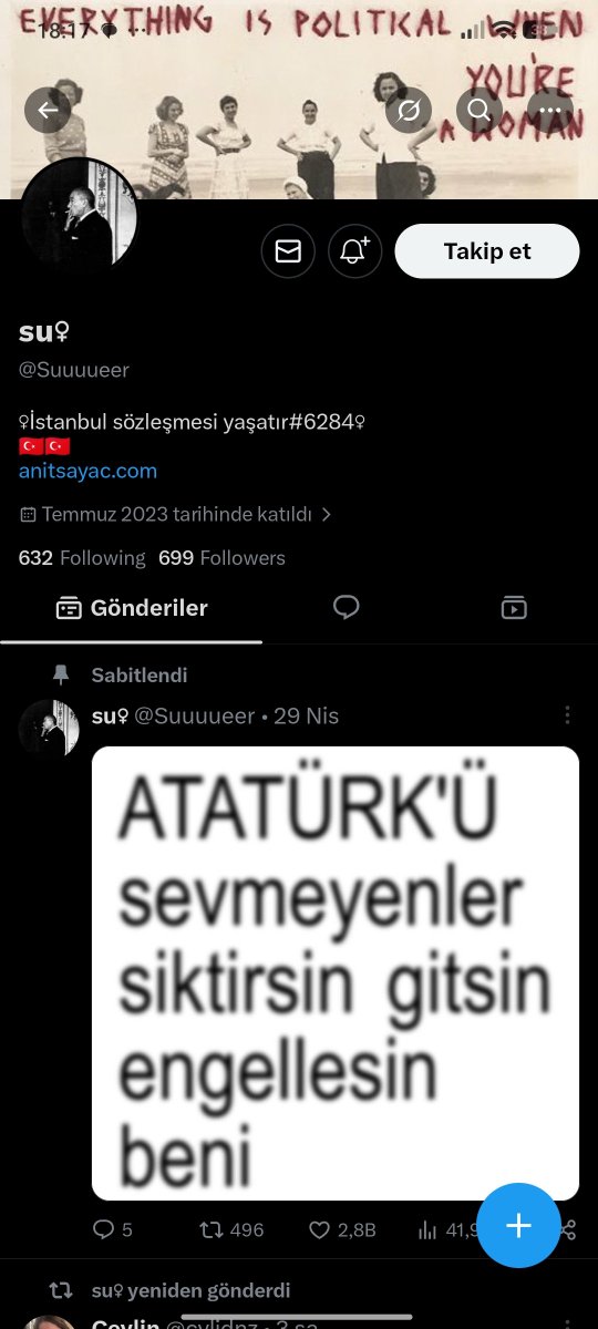 xderk34's tweet photo. @Suuuueer  neden başörtüsüne laf edenler hep Atatürkçüler yahudiler kendini çok belli ediyor Türkçülük yapıyor çoğu https://t.co/KPcROV8XXo