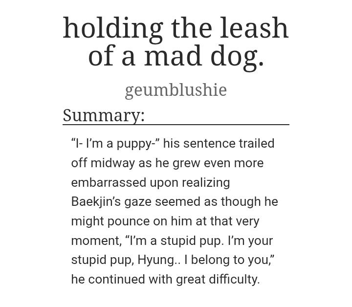 calliogy's tweet photo. #baekje / #seongjin fic au: (holding the leash of a mad dog.)

once that mad dog’s leash is secured, it will turn into a pitiful little puppy.

[ https://t.co/TepIf1qGLP ] https://t.co/tScJQJUque