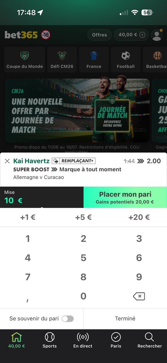 Est3b1n's tweet photo. Sur Bet365 j’ai 40 de freebets mais jsp comment on les utilise, qqn sait svp ? https://t.co/Af93Mboe02