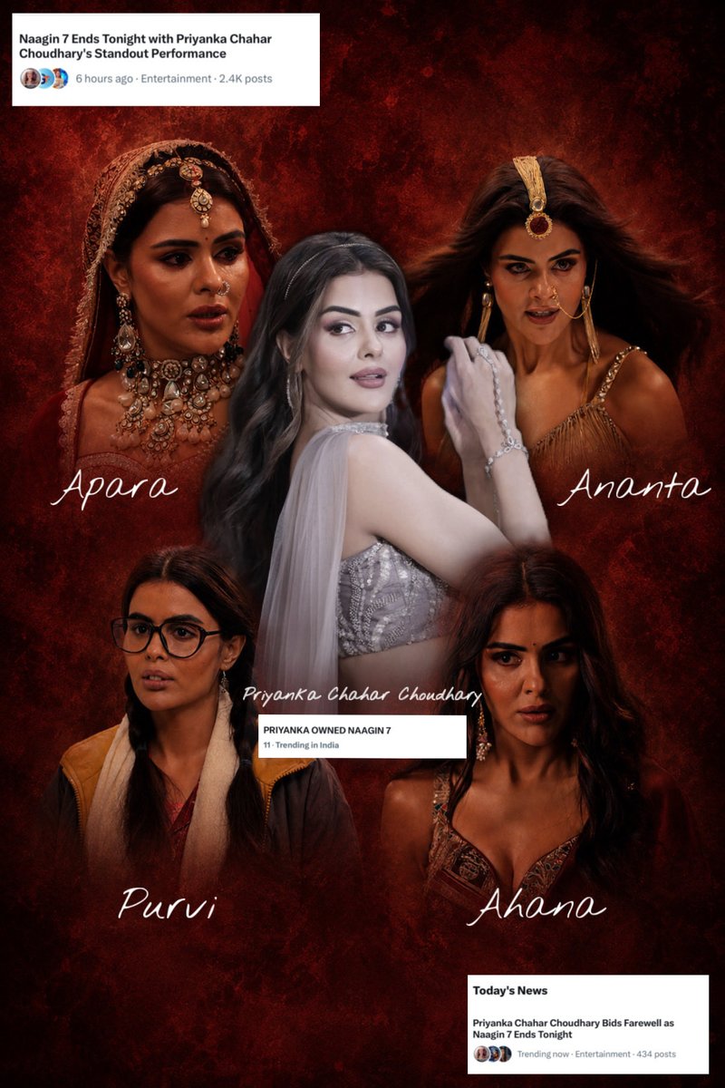 karmazbiash's tweet photo. I’ll keep the memories of all four, 

PRIYANKA OWNED NAAGIN 7 
#naagin7 https://t.co/eLzshP7SyQ