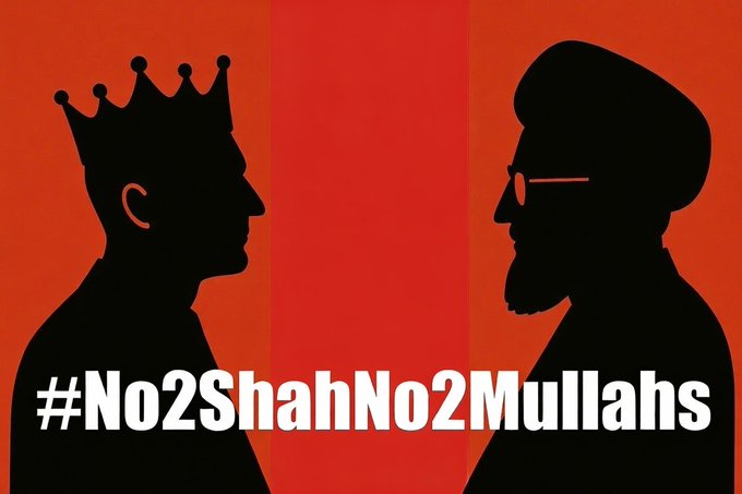jamshidian_f's tweet photo. @Soroush_DadKhah Reza Pahlavi offers nostalgia, not democracy. His father's regime jailed &amp; tortured dissidents. 
Why would we trade one unelected ruler for another? Iranians deserve a REPUBLIC — built by the people, for the people. 
#No2ShahNo2Mullahs https://t.co/zPgIVdkGpl