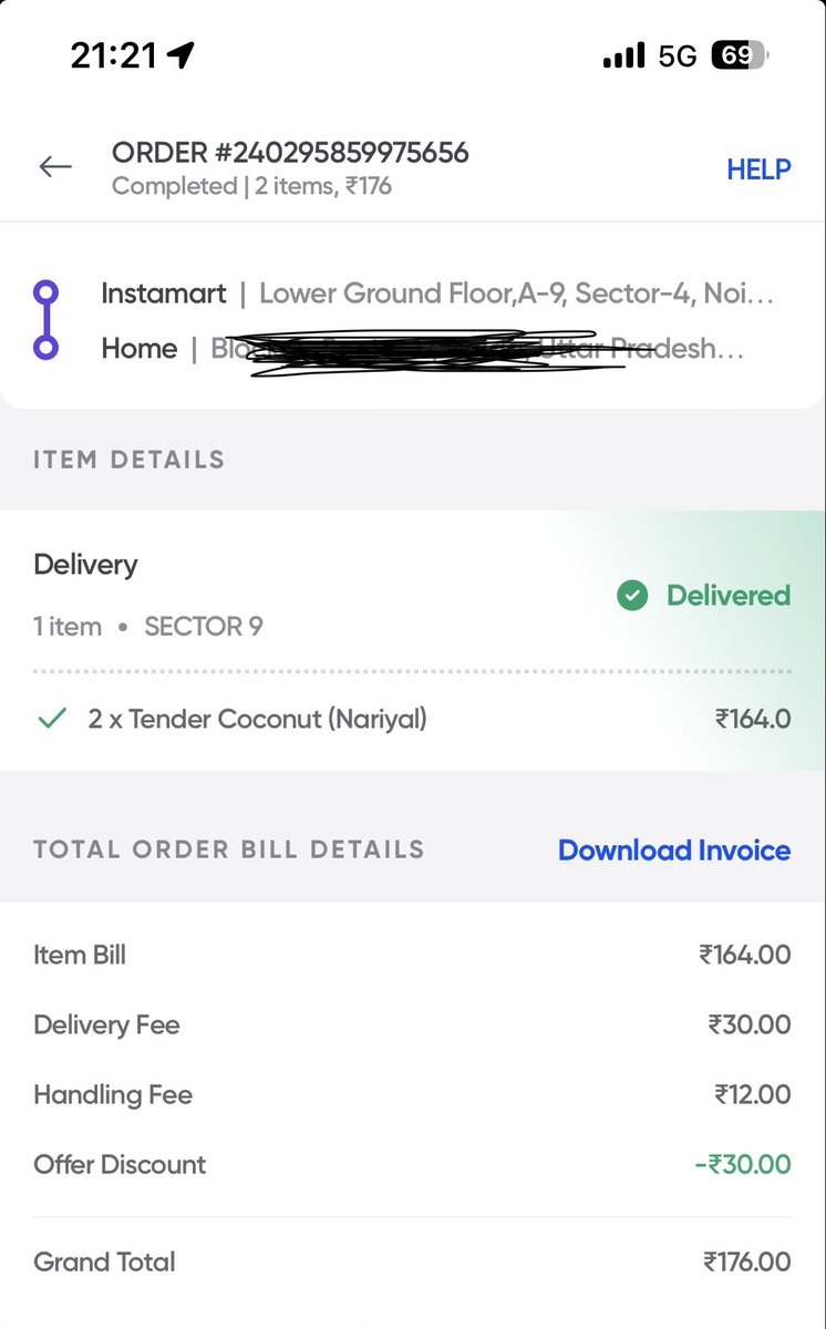 AzzArun's tweet photo. @SwiggyCares See the handling fees. https://t.co/kvkoY7pMDz