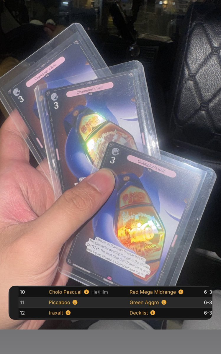 notPiccaboo's tweet photo. Insane weekend! I finished 11th place at @vibes_tcg Asian Championship!

After 2-3 weeks of playing, I was able to hit Dummy Thicc online and now had a blast with the event!

#AsianChampionship #VibesTCG

want to thanks peeps as well below! https://t.co/DZTnuvK80P