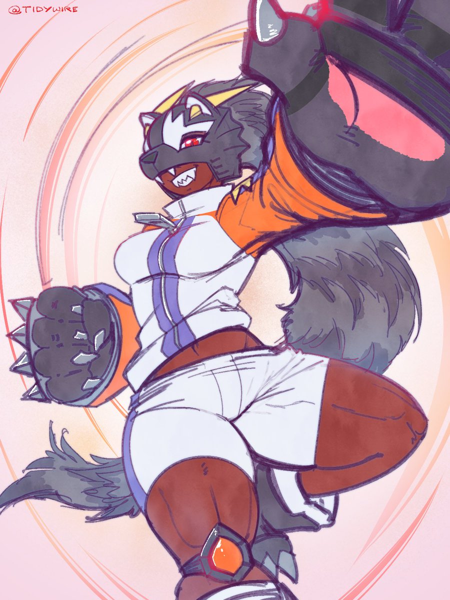 TidyWire's tweet photo. had to doodle her cause she's so cool. #デジモンビートブレイク #ベアキャットモン #Digimon https://t.co/j9DJWARcwq