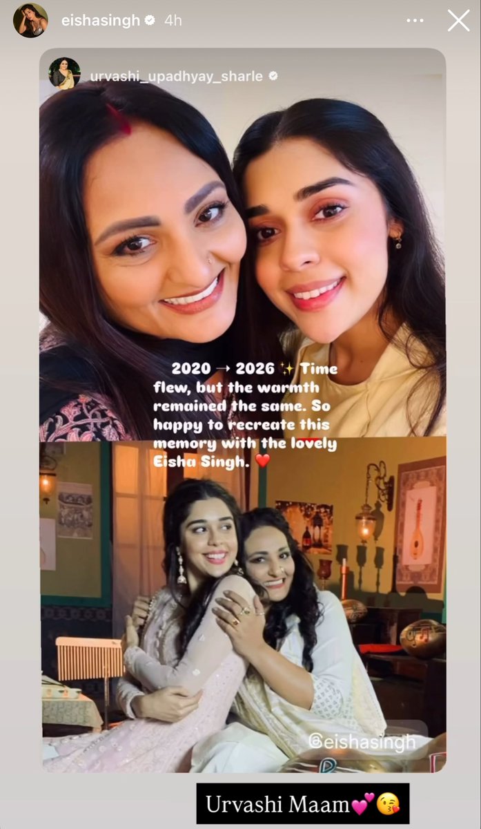 Zarahx02's tweet photo. The way Eisha’s stories are filled with appreciation and love from her co stars now turned friends. That kind of love and affection comes from genuinely being a nice person. You just know Eisha is a lovely person  fr 🤍 #EishaSingh https://t.co/LljDq6ssHp