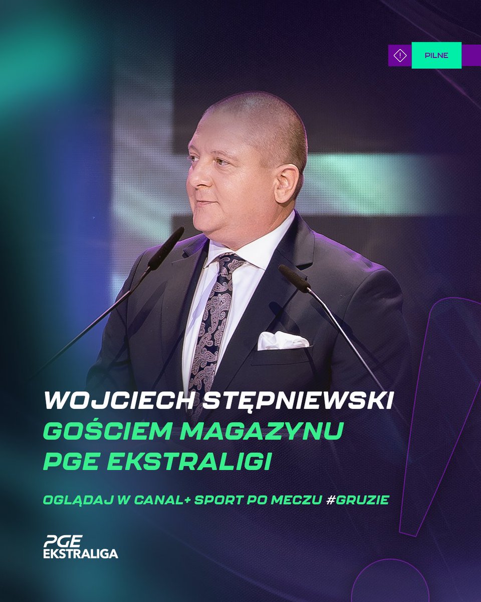 EkstraligaPL's tweet photo. Wojciech Stępniewski gościem niedzielnego Magazynu #PGEEkstraliga!

W programie (początek po meczu #GRUZIE) nie zabraknie najważniejszych tematów związanych z rozgrywkami: planowane zmiany regulaminowe, bieżące sprawy ligi, odwołanie meczu #WROGOR oraz inne kwestie, którymi żyje żużlowe środowisko.

Oglądaj Magazyn #PGEEkstraliga w niedzielę w @CPLUS_SPEEDWAY oraz w serwisie CANAL+📲