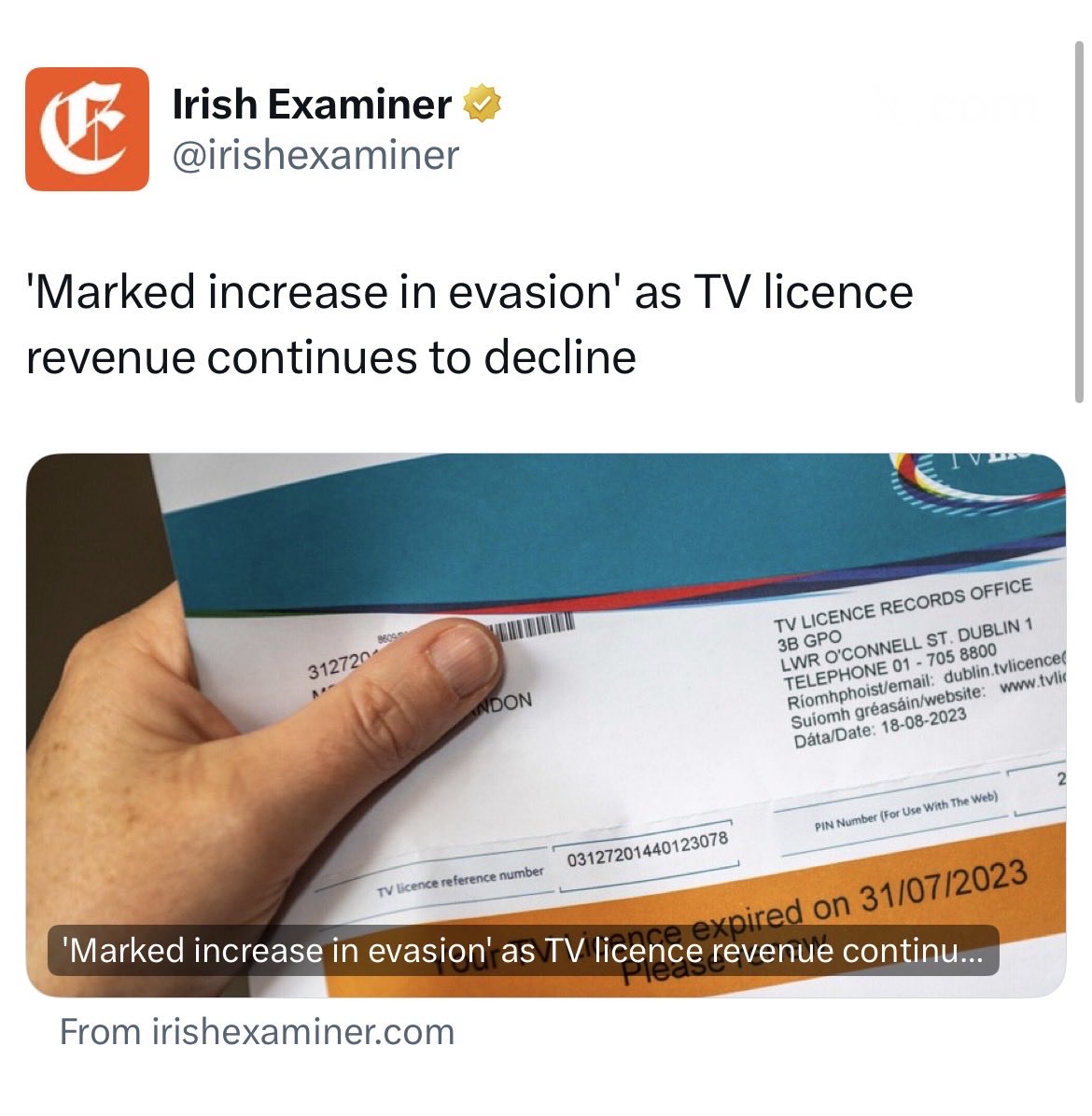 Trickstersworld's tweet photo. Given RTE’s scandals, their illegal employment practices, their abuse of the public purse and their clear editorial ill-judgment, it’s a miracle anyone pays the tv licence fee. https://t.co/2Y58wWxlaJ