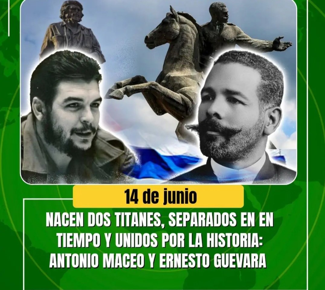 SuanyTorresPre2's tweet photo. Maceo y el Che: dos gigantes unidos por la historia. 
#CubaViveEnSuHistoria
#UnidosXCuba https://t.co/WUc3hrPNjS