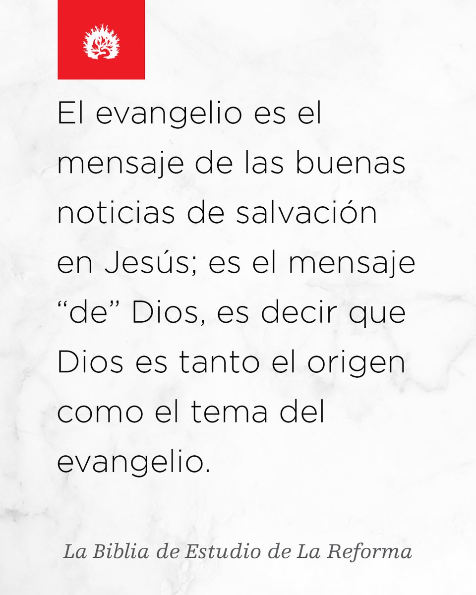 LigonierESP's tweet photo. «El evangelio es el mensaje de las buenas noticias de salvación en Jesús; es el mensaje “de” Dios, es decir que Dios es tanto el origen como el tema del evangelio».

Más información sobre La Biblia de Estudio de La Reforma: https://t.co/bQiHfHeBWm

#BibliaDeEstudioDeLaReforma https://t.co/ZTsDV34BDP
