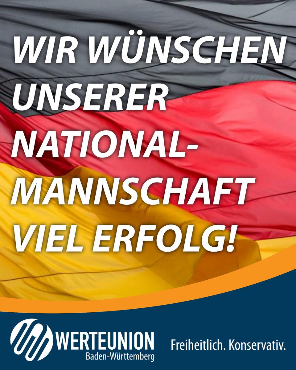 WerteUnion_BW's tweet photo. Auf geht’s, Nationalmannschafft! 
Heute startet euer großer Traum! Wir wünschen euch von ganzem Herzen viel Erfolg und unvergessliche Momente bei der WM 2026!

#wm2026 #Nationalmannschaft #WerteUnion https://t.co/3uiraWMnuu