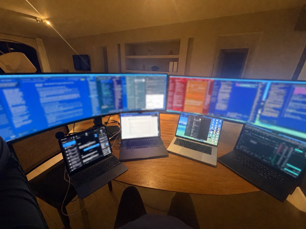 RickLatona's tweet photo. This is a typical day for me. I sit at my computer so much that I essentially have zero physical activity and try to make up for it with 2+ hour gym session. The rest is staring at the monitors. https://t.co/1UvGUOlAir