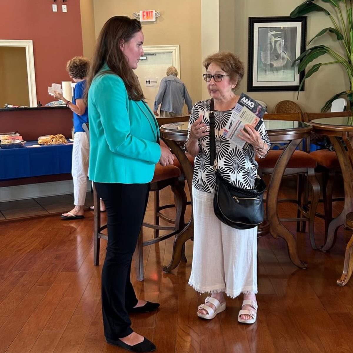 AMGforCongress's tweet photo. Started the weekend off in Carrabelle meeting some really wonderful people at the Franklin County Democrats’ Up Close and Personal forum.

We talked about everything from life on the coast to rising costs to what people want for their kids and grandkids. 

Thank you to everyone who took the time to stop by and chat, and a special thank you to Carol Barfield and the Franklin County Democrats for putting together such a thoughtful event.
