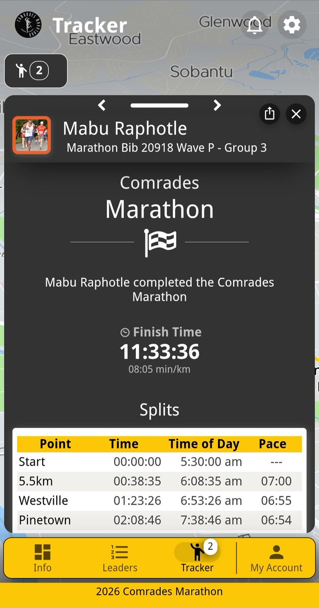 ETDP_SETA's tweet photo. Congratulations to Mr Mabu Raphotle for completing the Comrades Marathon 2026 in 11:33:36. A true display of courage, discipline and heart.

The ETDP SETA family is proud of you! 💙👏🏾

#ComradesMarathon2026 #TeamETDPSETA https://t.co/tEmzZMysCI