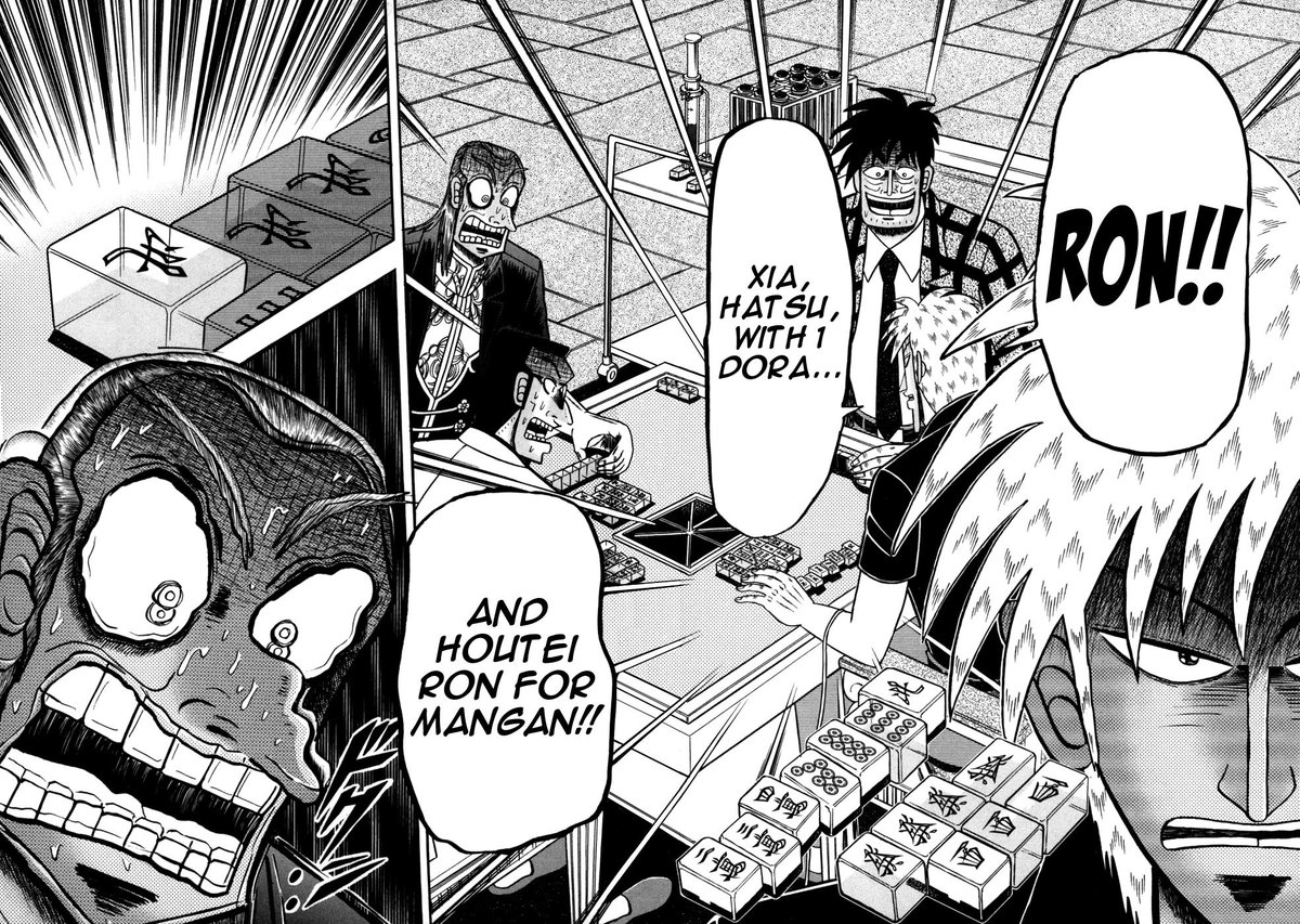 Darkseid_iz's tweet photo. Another reference in the outfit is the 2-pin symbol calling back to how Akagi beat Urabe.

And the pei as a reference to the houtei ron https://t.co/lxIiixAnhR