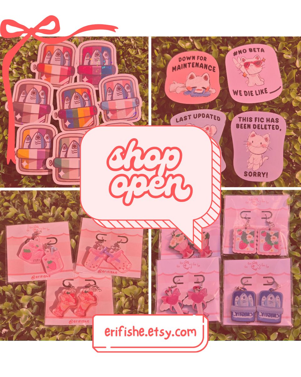 erifishe's tweet photo. rare post just to say my etsy is finally live again!

all earrings now let you choose clip on attachments if needed :) https://t.co/jEhqHrZjgU