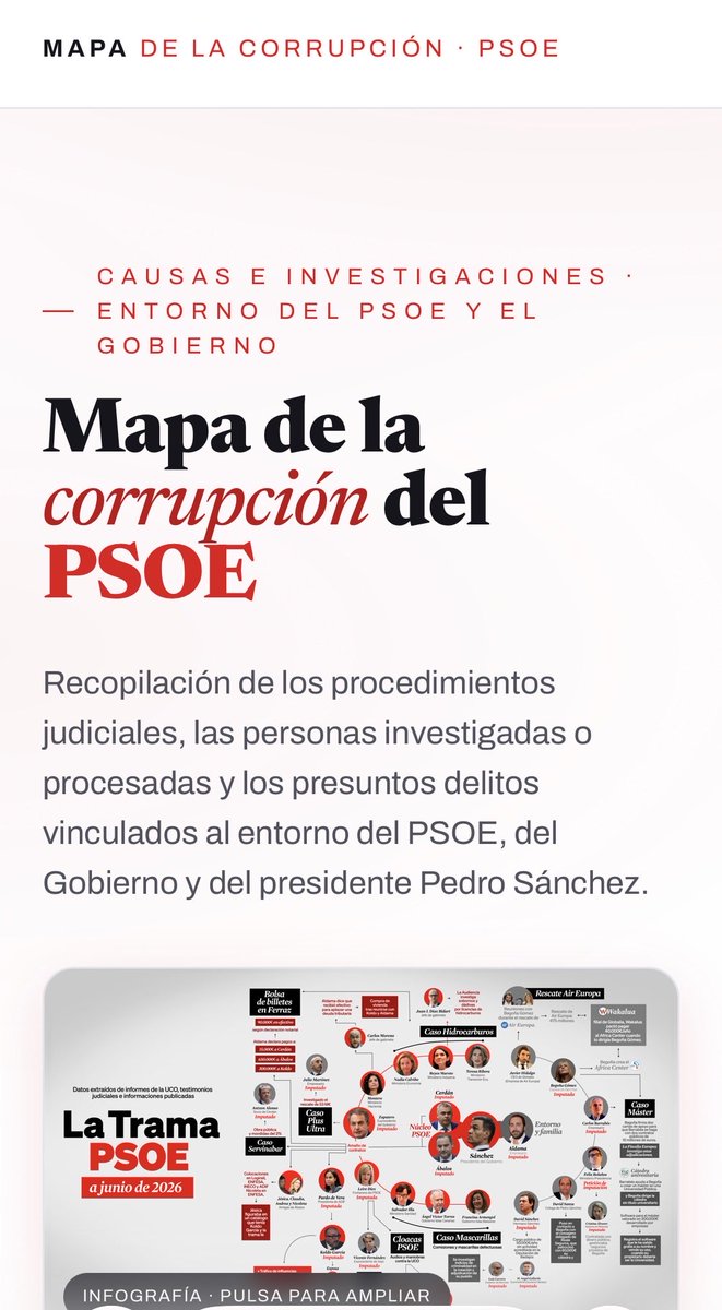 moscardol's tweet photo. Perfecto link de bolsillo para enseñar a la primera Charo que se ponga digna con su PSOE:
https://t.co/RaMN0WmY07 https://t.co/Q9O9FLNemu