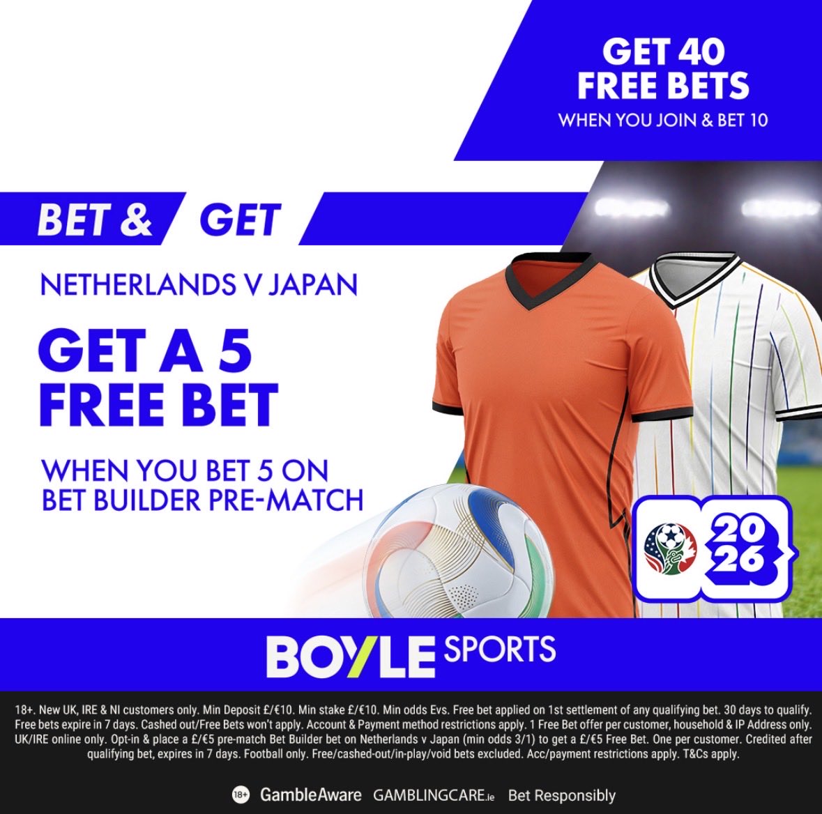 westbrom7777's tweet photo. FREE BUILDER FOR TONIGHT! 

BET £10 GET £40 IN FREE BETS &amp; GET A 5 FREE BET WHEN YOU BET 5 ON A BET BUILDER PRE-MATCH(NETHERLANDS V JAPAN)

https://t.co/lUUyJ1w8p0

#Ad |18+ |New Customer Offer| T&amp;C’s Apply | https://t.co/CHazRbEDVr | BET Responsibly https://t.co/3Ea8ULQ9BU